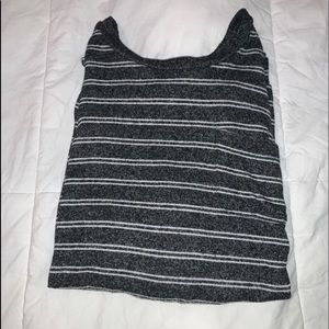 Grey Stripped Long Sleeve With Pocket